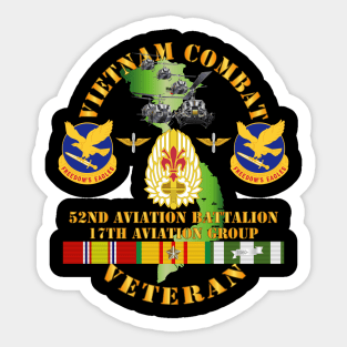 Vietnam Combat Vet  - 52nd Aviation Bn - 17th Aviation Group w VN SVC Sticker